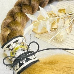 【新品】PH#3 KHB ヘアーカフ　ポニーフック　刺繍リボン　...