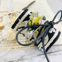 【新品】PH#3 KHB ヘアーカフ　ポニーフック　刺繍リボン　ヘアカフの画像