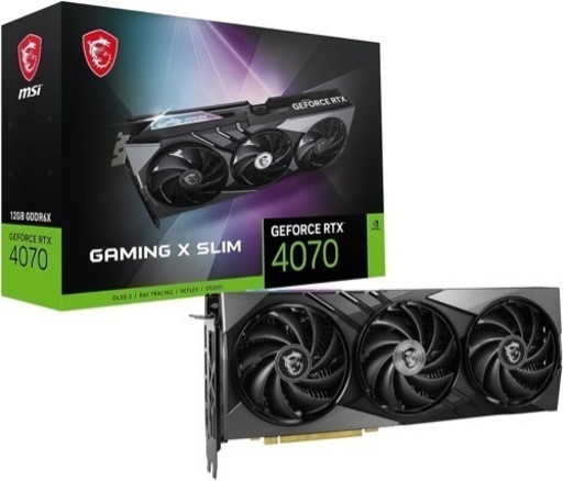 MSI GEFORCE RTX 4070 GAMING X SLIM 12G グラフィックスカード　ブラックモデルVD8663