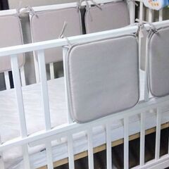 ベビーベッド　白　ホワイト②の画像