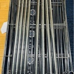 スチールラック（3段、キャスター付き、60cm×35cm×120cm）