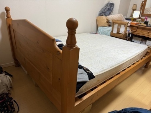 白金　ペニーワイズ　パイン　ダブルベッド