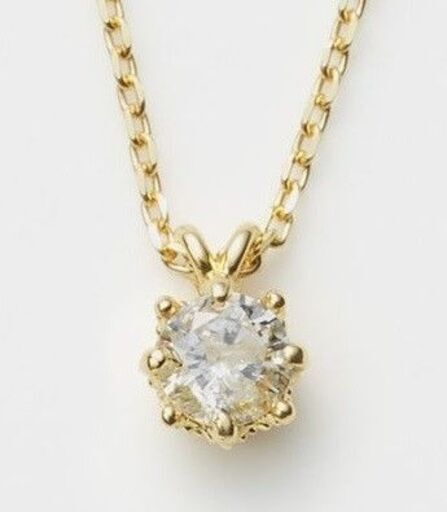 Ｋ１８ネックレス／ノジェス（NOJESS）　１８金ネックレス　０．１カラットダイヤモンド付き