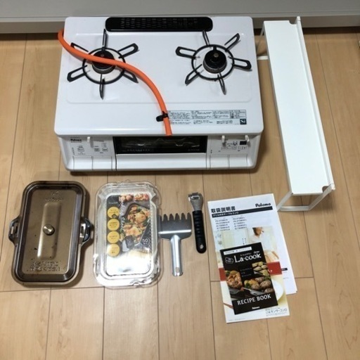 【ラクックグラン、シート、コンロカバー付】ガスコンロ　パロマ　PA-370WHA