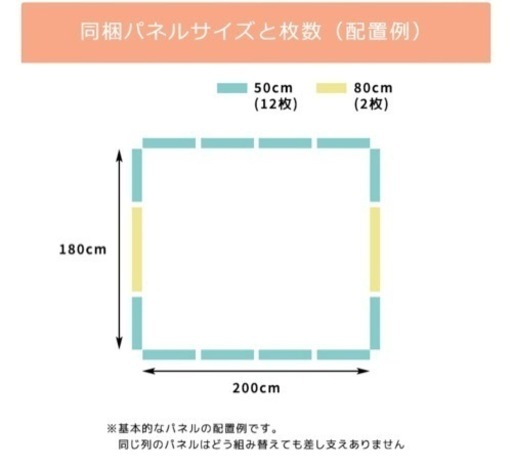 (mamako)ドア付ベビーサークル1.8m x 2m x 0.65m  2歳くらいまでに最適