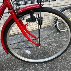 自転車 ママチャリ 赤