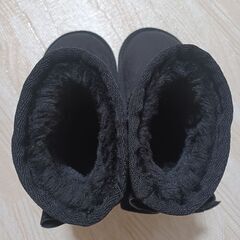 ムートンブーツ　黒　15cmの画像