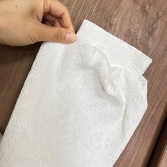 新品160cm身長ホワイトワンピース優雅レースドレスの画像