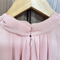 ピンクドレスパーティ二次会ドレス体型カバーワンピースの画像