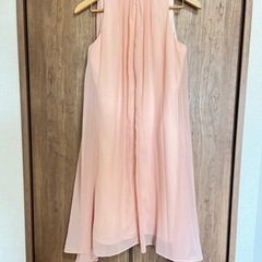 ピンクドレスパーティ二次会ドレス体型カバーワンピースの画像