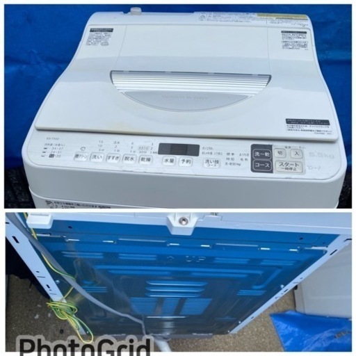 お薦め品‼️分解洗浄済み‼️シャープ洗濯乾燥機5.5/3.5kg 2020年