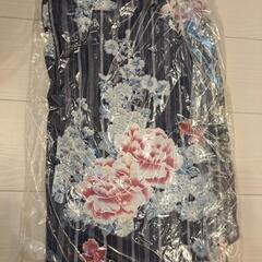 紺浴衣　クリーニング済みの画像