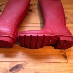 HUNTER ハンター レインブーツ 長靴 UK3 約 22cm レッド　赤の画像