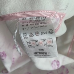 掛け布団　毛布　敷きパッドの3点セット【譲渡予定あり】の画像