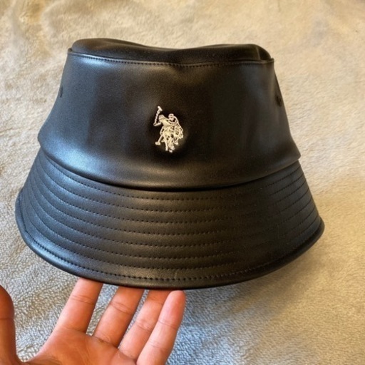 US POLO バケットハット レザー  ほぼ未使用