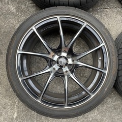 タイヤホイール4本セット weds  SA-10R 18インチ 9.5J ダンロップDZ102の画像