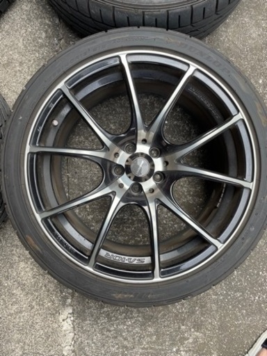 タイヤホイール4本セット weds  SA-10R 18インチ 9.5J ダンロップDZ102