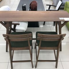 ★ジモティ割あり★  カウンターテーブルセット ダークブラウン H92×D45.5×W150.5 クリーニング済み HJ2256