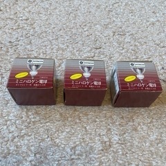 ３個まとめて。HITACHI ミニハロゲン電球