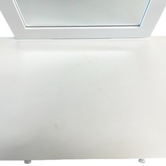 NO.1242 萩原 ドレッサー MD-6579 鏡台 化粧台 ホワイト 正方形ミラー スツールセットの画像