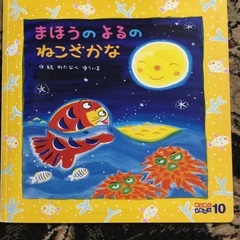 絵本　しかけ絵本　まほうのよるねこざかな