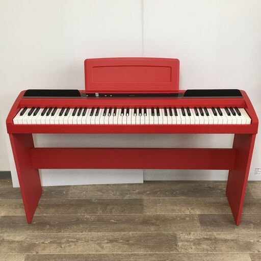 2/20 終 KORG コルグ 電子ピアノ SP-170S キーボード 88鍵 2013年製 ペダル付き 動作品 レッド 24b菊MZ