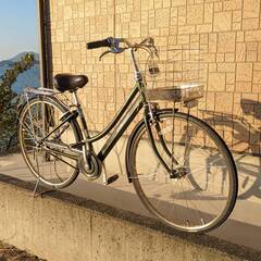 自転車：ブリヂストン アルベルト ロイヤル27インチ ジェードオリーブの画像