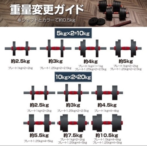 早い者勝ちで譲ります❗️ダンベルセットほぼ未使用❗️