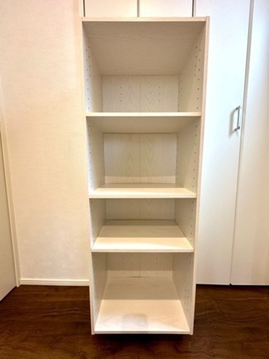 カラーボックス　白木目　キャスター付き