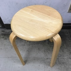 O2402-492 フクダクラフト 木製スツール W-1030 ラバーウッド 中古の画像