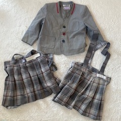 白嶺幼稚園　制服　ジャケット110、スカート2着、その他