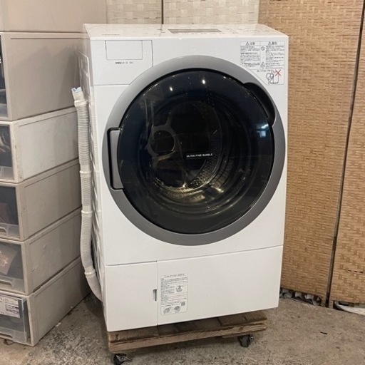 《売約済み》東芝｜TOSHIBA TW-127V7L-W ドラム式洗濯乾燥機 ZABOON（ザブーン） グランホワイト [洗濯12.0kg /乾燥7.0kg /ヒートポンプ乾燥 /左開き]  2019年製　ドラム式洗濯乾燥機　ドラム洗濯機　ドラム式洗濯機　ウルトラファインバブル　ヒートポンプ　洗濯機　乾燥機　乾燥付き　乾燥機能付き　12.0kg/7.0kg 検　BD-SX110CL BD-SX110FL BD-SX110GL