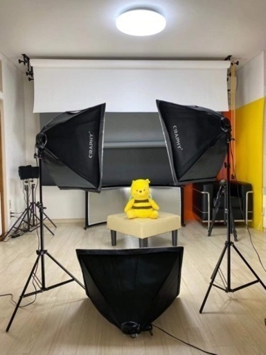 大型撮影背景、プロ用撮影灯