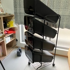 【最終値下げ】4段ゴミ箱 ブラック 76L (19L×4)の画像