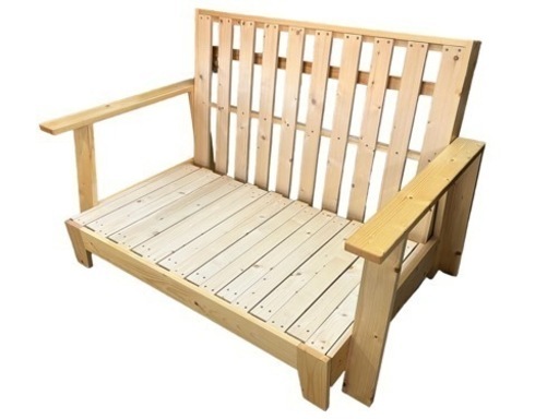 NO.1246【美品】3WAYソファーベッド 床面すのこベッドタイプ セミダブルサイズ ベッド 木製 中古