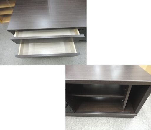 テレビボード 幅120cm 奥行40cm 高さ40cm ニトリ ローボード ジョアン2 木製 ダークブラウン テレビ台 札幌 西岡店