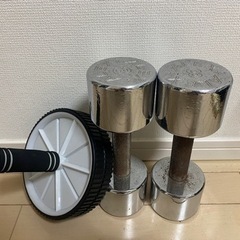 ダンベル(8kg×2)+腹筋ローラー