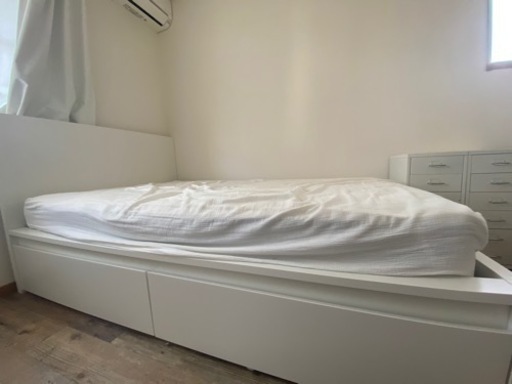 IKEA マルム　引き出し　ベッド　セミダブル