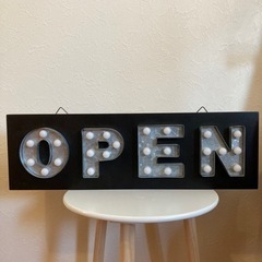 【値下】ライト付OPEN看板