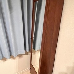 売り切れました　収納付き姿見　スタンドミラーの画像