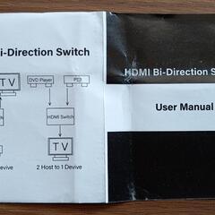 HDMIスイッチ(2対1双方向)の画像