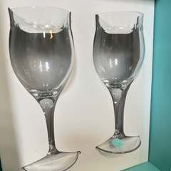 Tiffany &Co.ティファニー ガラス スウィング ワイングラス ペアの画像