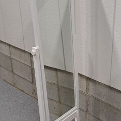 スタンドミラー 姿見 全身鏡 キャスター付 角度調整可 白 ホワ...