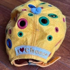 ブーフーウー　キャップ　帽子　チーズ　ねずみ　Ｍサイズ　中古品の画像