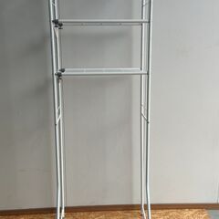 洗濯機上のスペース有効活用 ランドリーラック【中古】