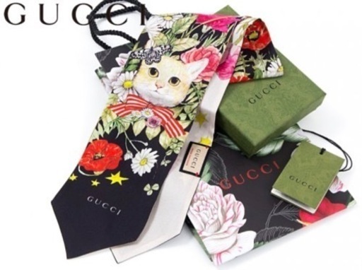 GUCCI グッチ 並木 ヒグチユウコ マルチカラーシルク ネックボウスカーフ　2021 日本限定 ツイリー バンドー スカーフ 新品