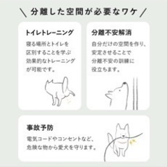 【超美品】ペットサークル・ダブル・ドア・キャスター付　ホワイトの画像