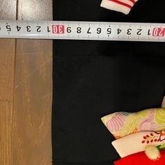クリスマスタペストリー　着物帯　黒色　手作り　手縫いの画像