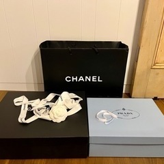シャネルとプラダの空箱　ボックス　ブーツ用