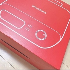 【大人気】【お値下げしました】ワッフル＆ホットサンドベーカー VWH-50-R 焼き型2種付き（レッド）の画像